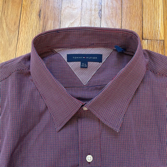 Tommy Hilfiger Men’s Long Sleeve Button Down Shirt Size Size 17.5 / 34-35 - Picture 10 of 15